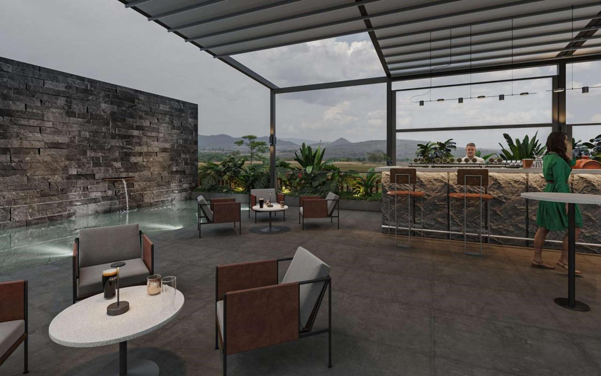 Radisson Resort And Spa Lonavala Exterior foto 3D rendering of a rooftop bar